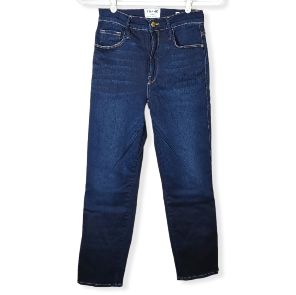 Frame Denim Le Sylvie Slender Straight Split Hem Jean Size 27